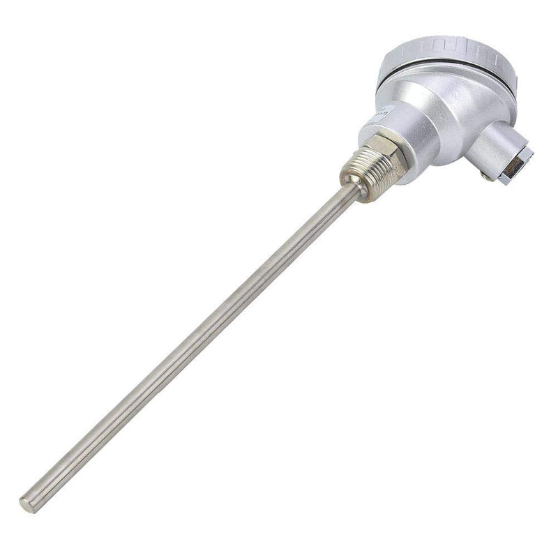1/2" NPT Thread Thermocouple Terminal Head RTD PT100 Stainless steel Temperature Sensor Probe (200mm) 200mm