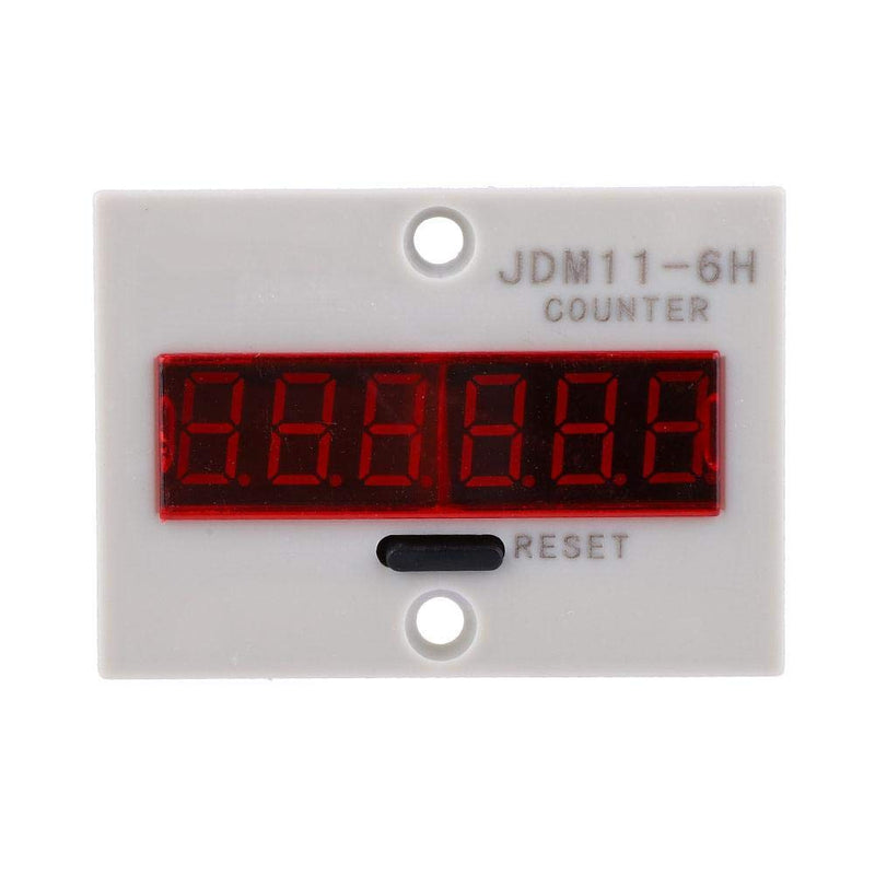 JDM11-6H Electronic Counter 6 Digits LED Digital Display Counter Relay Transducer Count Accumulating Counter (AC110V)