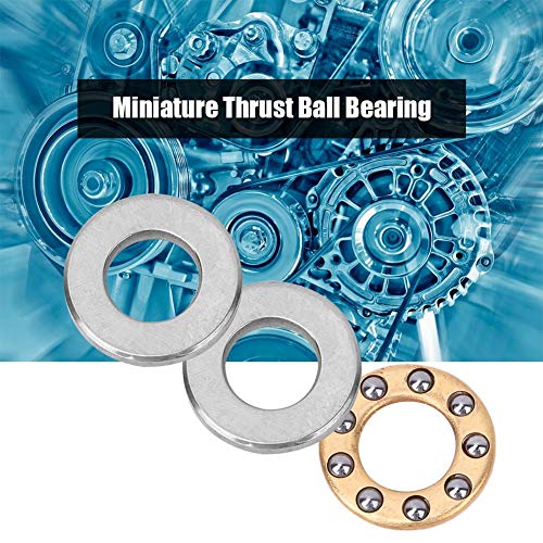 10Pcs Miniature Bearing , Thrust Ball Bearing Bearing Steel Miniature High Precision Flat Steel Bearings Set Plane Thrust Ball Bearing ,for Equipment Maintenance (F5-12M 5*12*4mm)