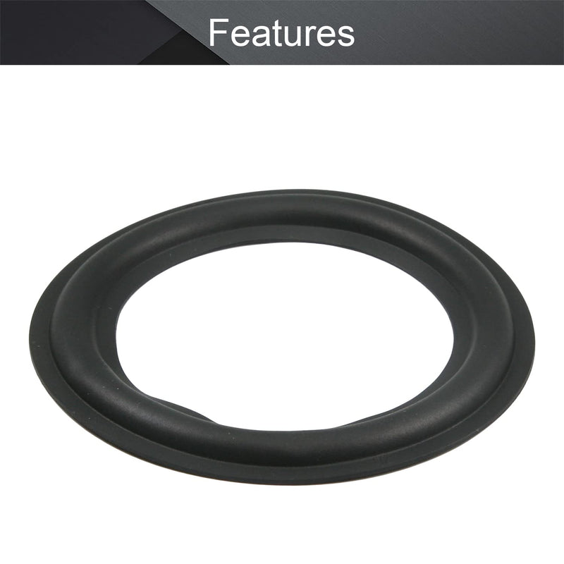 Fielect 4 Inch Speaker Rubber Edge Surround Rings Replacement Parts for Speaker Repair or DIY 1pcs