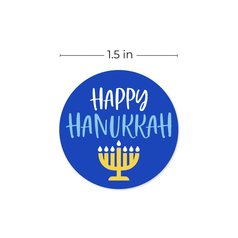 Happy Hanukkah Stickers/250 Menorah Labels