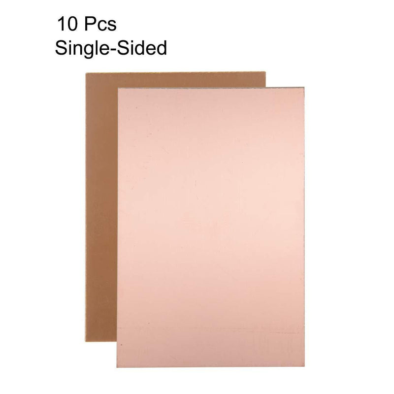 uxcell Single-Sided Copper Clad Laminate PCB Circuit Board, FR4 150x100mm 5.91x3.94 inch, 1.5mm Thickness DIY Prototyping PCB Board, Name Board, 10pcs