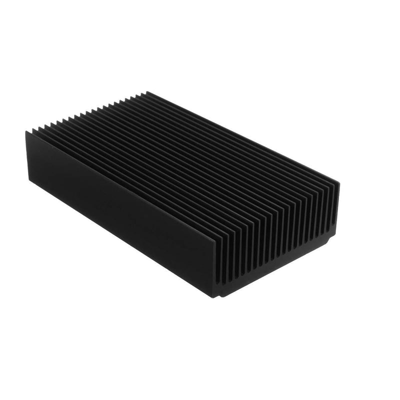 Aluminum Large Heatsink 4.72'' x 2.72'' x 1.06'' inch /120 x 69 x 27 mm Heat Sink Cooling Black Oxide Radiator 22 Fin for Computer LED Power