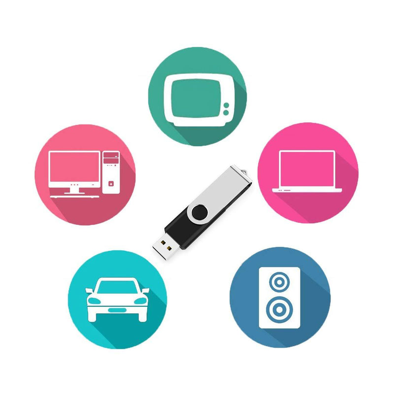 USB Flash Drive 8GB 3 Pack USB USB 2.0 Thumb Drives Jump Drive Memory Stick (3 Colors: Black,Blue,Purple, 8 GB)