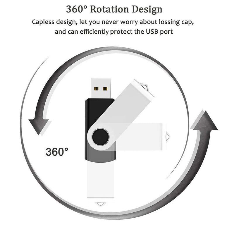 USB Flash Drive 8GB 3 Pack USB USB 2.0 Thumb Drives Jump Drive Memory Stick (3 Colors: Black,Blue,Purple, 8 GB)