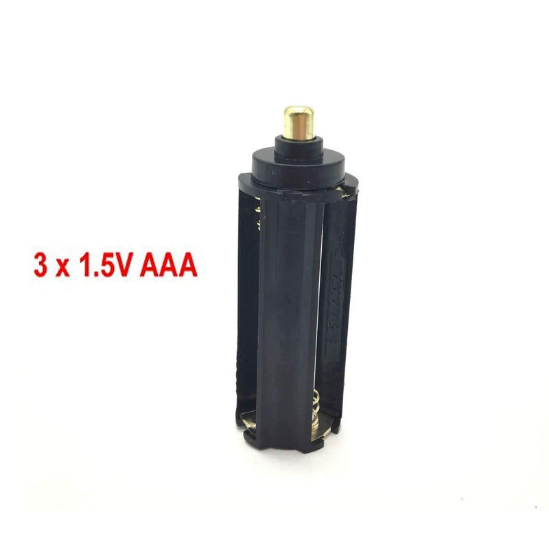Cafurty 2Pcs Black Battery Holder for 3 x 1.5V AAA Batteries Flashlight Torch - 2 Pack