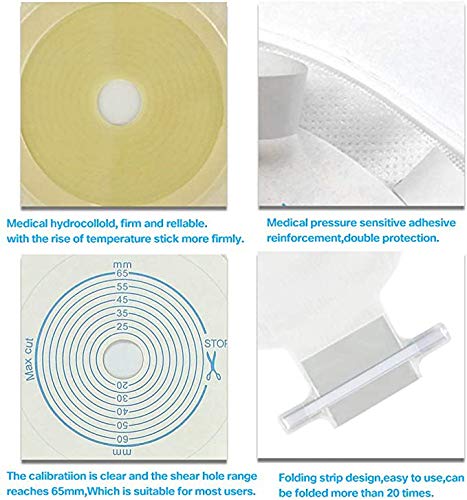 Colostomy Bag Supplies Medicals Drainable Pouch, Ileostomy Stoma Bags One Piece System (10pcs A003) 10 Count (Pack of 1)