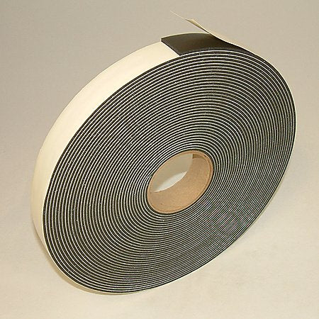 JVCC SCF-01 Low-Density PVC Foam Tape [Single-Sided, Closed Cell]: 1/4 in. Thick x 1/2 in. x 35 ft. (Black) 1/4 in. thick foam x 1/2 in. x 35 ft.