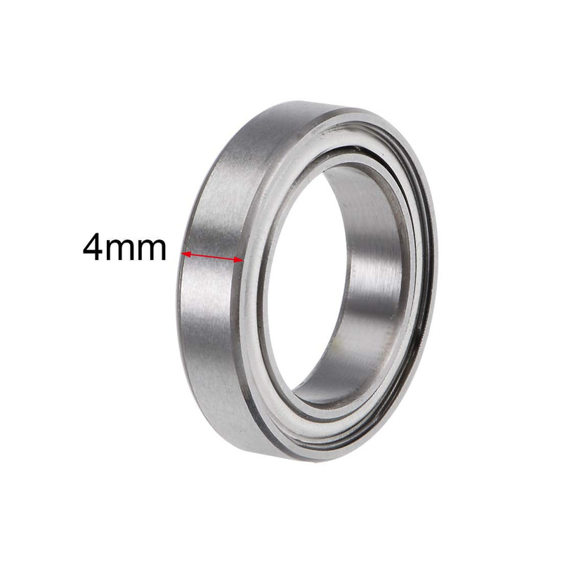 uxcell 6701ZZ Deep Groove Ball Bearings Z2 12mm x 18mm x 4mm Double Shielded Chrome Steel 10pcs