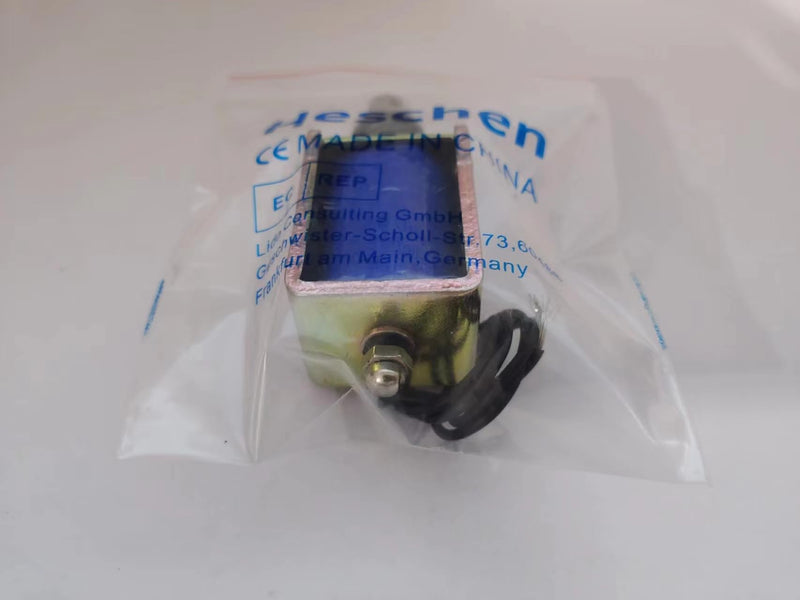 Hechen Solenoid Electromagnet, HS-1040B, DC12V 1.6A 25N, 10mm stroke, open frame push-pull door lock