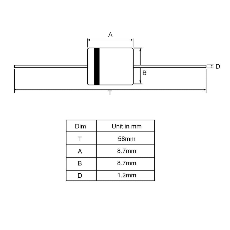 uxcell Rectifier Diode 10A 1000V Electronic Silicon Diodes 200pcs for 10A10