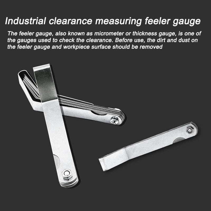 Smgda Stainless Steel Feeler Gauge Dual Reading Combination Gap Thicknes Measure Inch & Metric 0.127-0.508mm / 0.005 inch-0.020inch