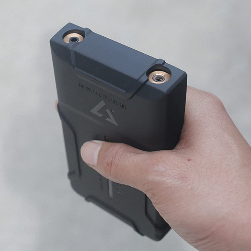 FATBEAR Rugged Shockproof Armor Protective Shell Skin Case Cover for Sony Walkman NW-ZX700 NW-ZX706 NW-ZX707 (Black) Black