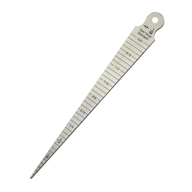 KEWAYO Taper Gage 1/32-5/8 Inch 1-15mm Stainless Gap Hole Taper Welding Gauge Test Ulnar Inch & Metric
