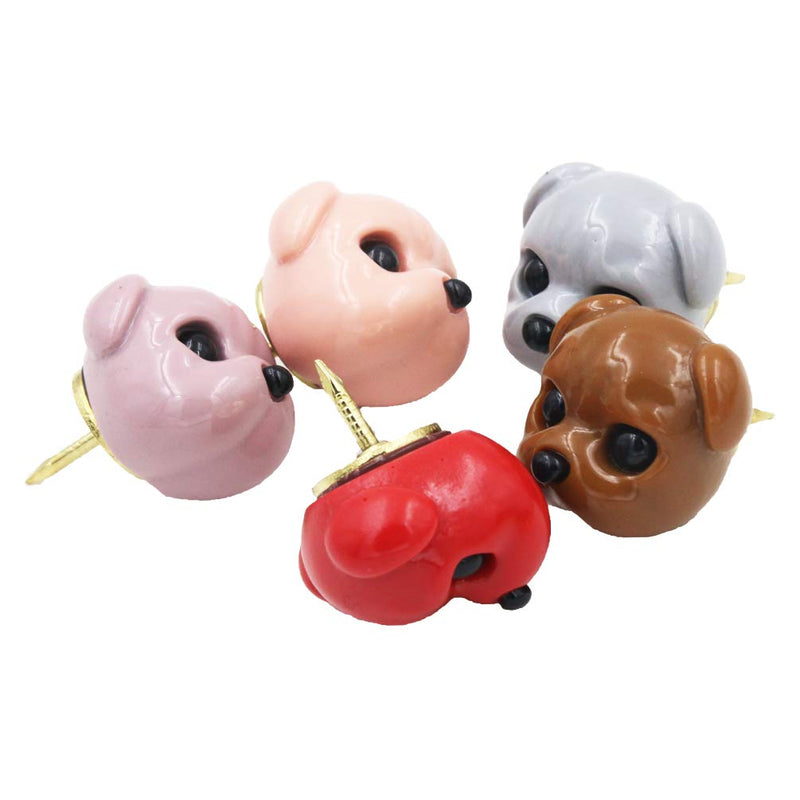 KOTU 12 Pack Decorative Thumbtacks Reative Iron-Dog Shape Pushpins Drawing Pins for Feature Wall, Whiteboard, Corkboard, Photo Wall