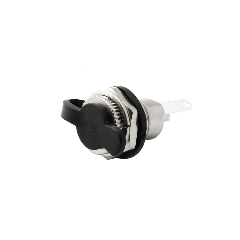 Maxmoral 3PCS DC-099 DC Power Socket Connector with Waterproof Cover Cap,Threaded Female Panel Mounting Adapter Power Jack 5.5 x 2.1mm 5.5X2.1mm