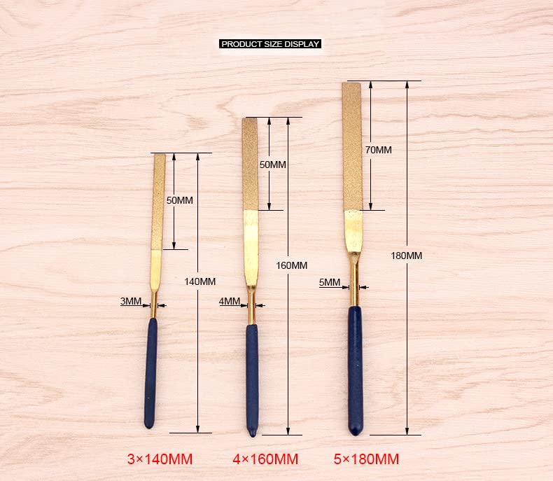 Diamond File,Titanium Coated Diamond Needle File Set 10pcs Titanium Alloy Diamond Files Repair Tool Metal Glass Ceramic Jewelry Carving