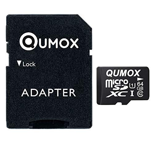 QUMOX 64GB MICRO SD MEMORY CARD CLASS 10 UHS-I 64 GB HighSpeed Write Speed 40MB/S Read Speed Upto 80MB/S