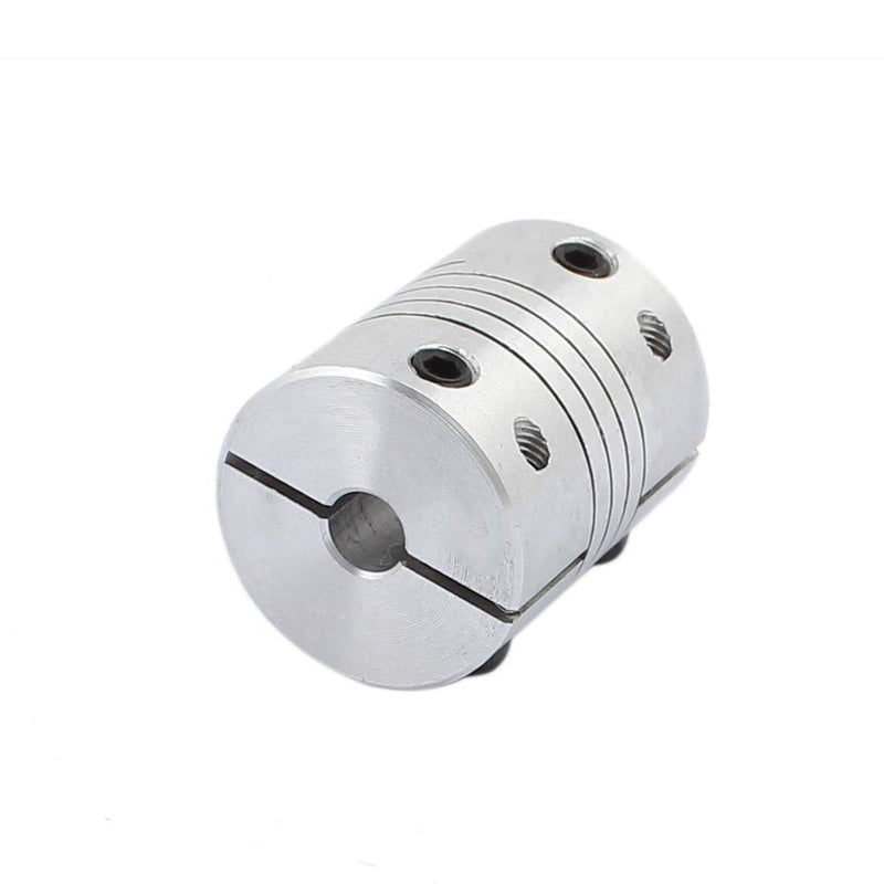 uxcell 5mm to 6.35mm Shaft Coupling 25mm Length 20mm Diameter Stepper Motor Coupler Aluminum Alloy Joint Connector for 3D Printer CNC Machine DIY Encoder 5-6.35mm