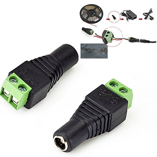 DC Power Connector 15 Pairs 12V Male+Female 2.1x5.5MM DC Power Jack Plug Adapter Connector for CCTV Camera and LED Strip Light