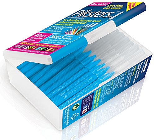 Piksters Interdental Brushes (40 Pack, Size 5 (Blue)) 40 Count (Pack of 1) Size 5 (Blue)