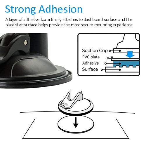 Randconcept - 95mm 3M VHB Adhesive Dashboard Pad Mounting Disk for Suction Cup Phone Mount & Garmin GPS Suction Mount | 3.74" Wide Diameter 2 Pcs