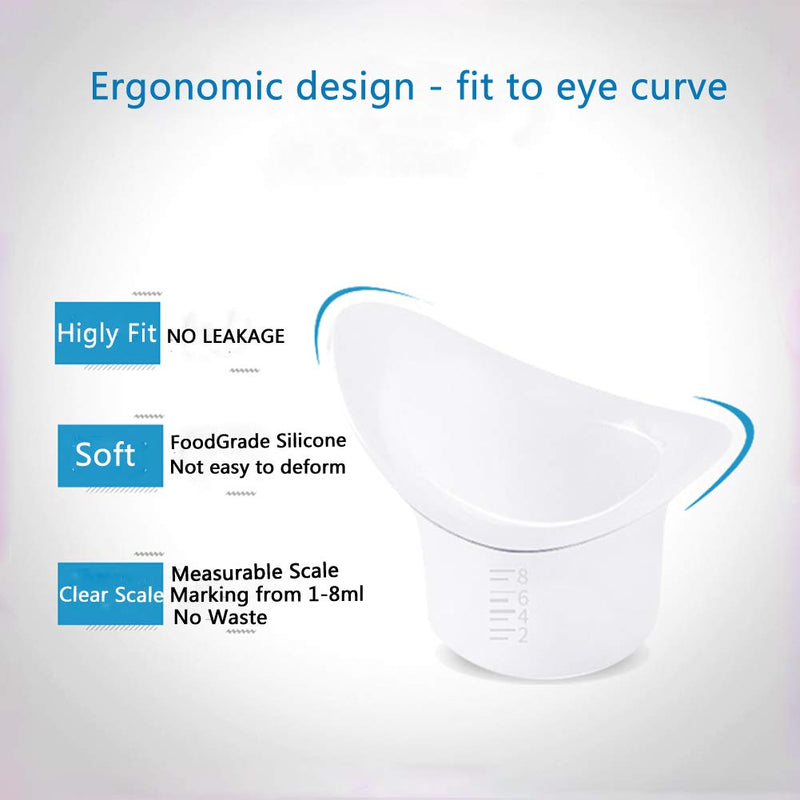 Gdeal Eye Bath Silicone Eye Wash Cup Set of 12 for Refresh and Clean Tired Eyes