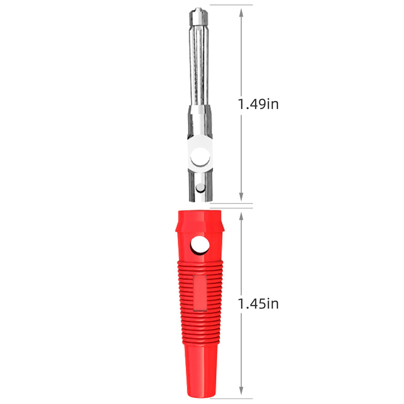 Goupchn 4mm High Current Banana Plugs Stackable 32A Screw Type Solderless Banana Connector Adapter Red + Black