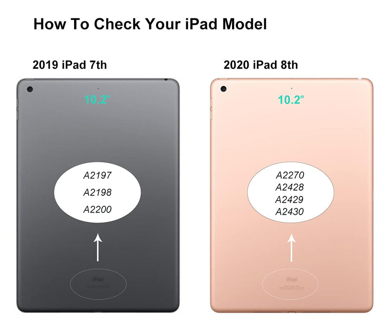 Touch Screen Replacement 2 Pack for iPad 7 7th/8 8th Gen Digitizer 2019/2020 10.2 Inch,for 7th 8th Generation A2197 A2198 A2200, A2270 A2428 A2429 A2430 with Home Button (White) White