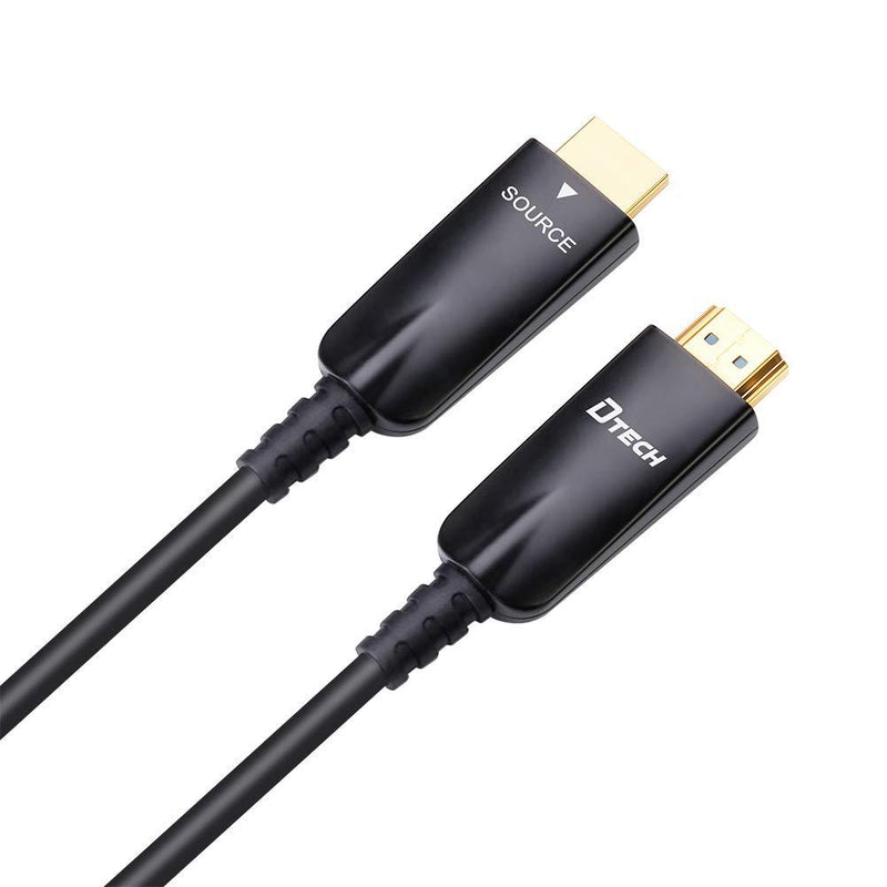DTECH 25ft Fiber Optic HDMI Cable 4K 30Hz 1080p 60hz HD Video 3D ARC HDCP CEC High Speed Long Cord for Computer Monitor TV Projector (25 Feet, Black)