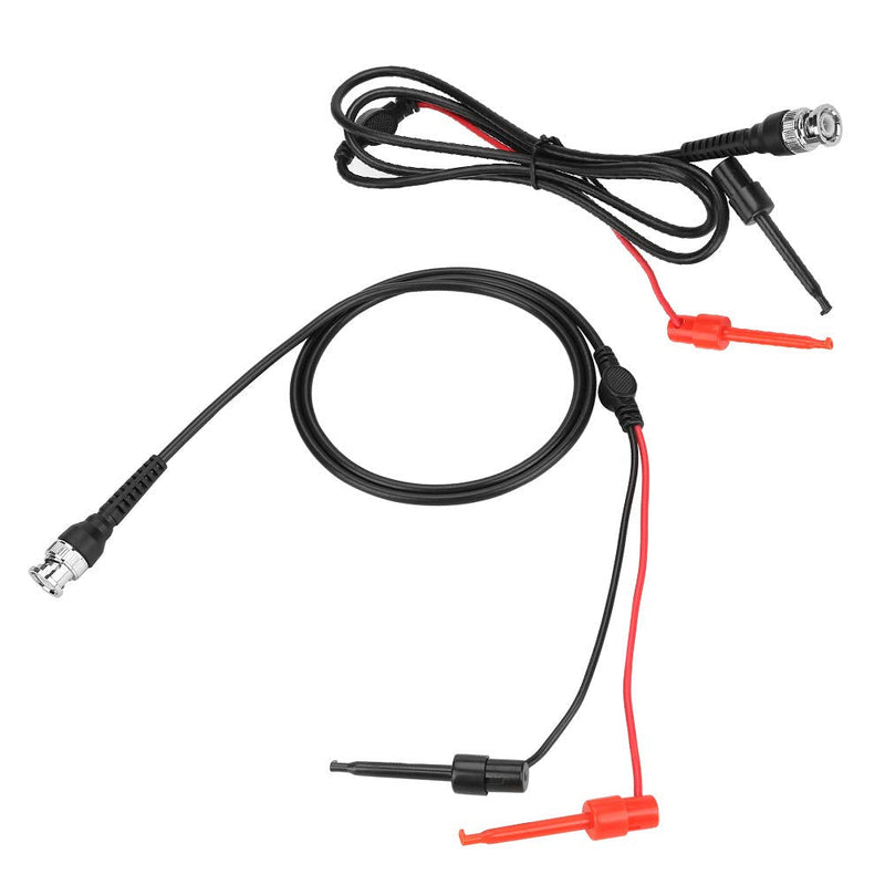 2Pcs Oscilloscope Probes Clip Test Lead Grabbers Coaxial Cable Coax Mini BNC to Dual Testing Plunger Hook for Testing Work for Mechanical
