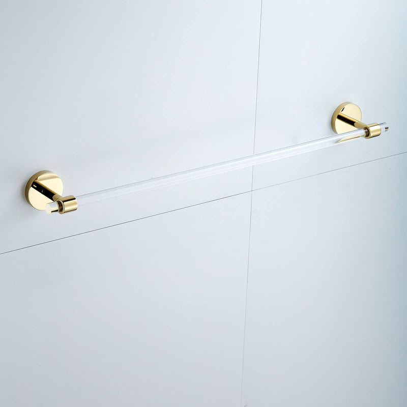 Acrylic Gold Towel Bar Towel Rack 16 inch for Bathroom,Wall Mounted Towel Holder Towel Hanger Modern SHUNLI 40cm