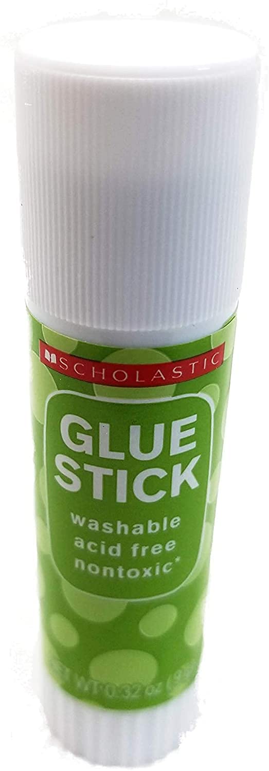 Scholastic Glue Sticks, 0.32 Oz, Clear, Pack of 4