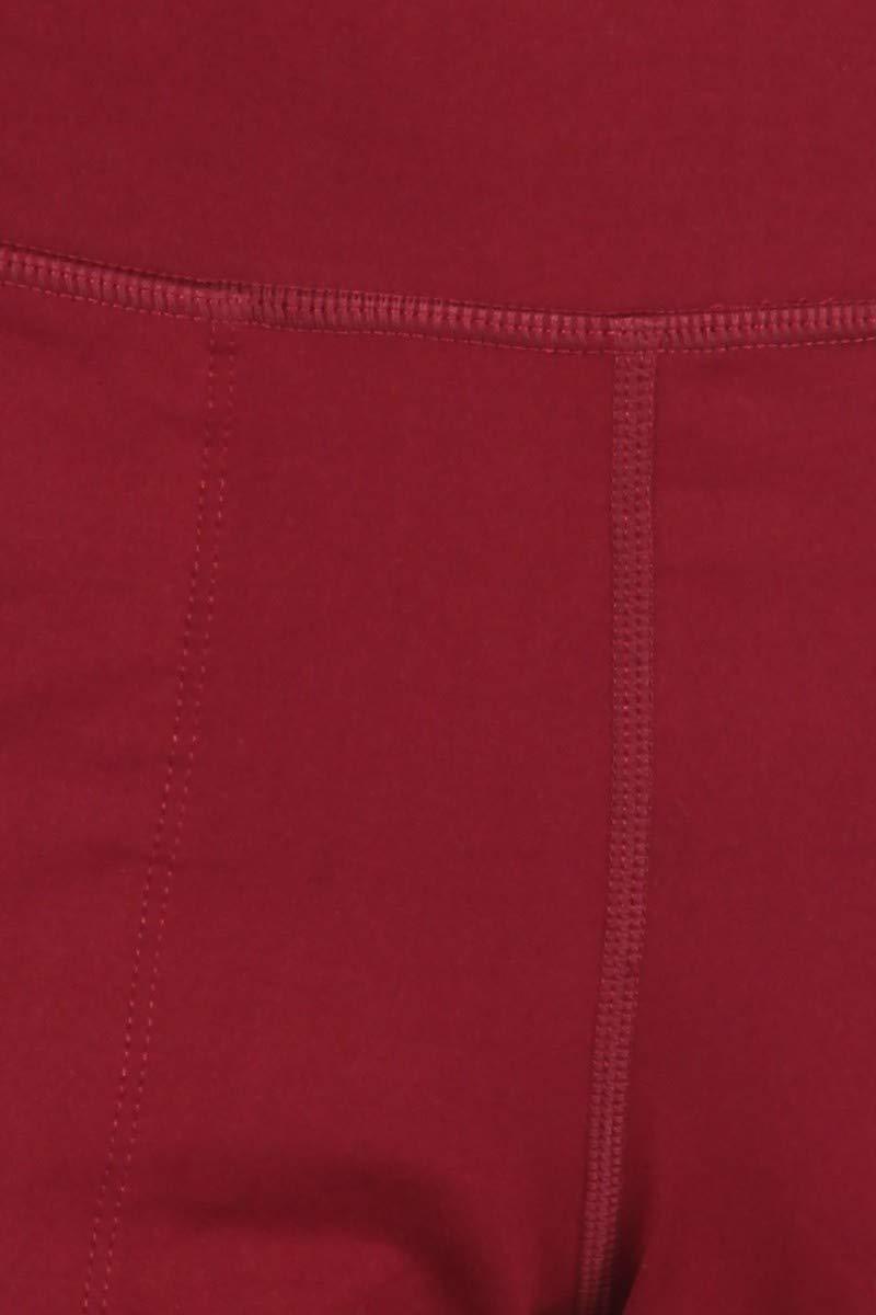 Leggings Depot Women's Printed Solid Activewear Jogger Track Cuff Sweatpants Activeflex Slim-fit Jogger-burgundy Small
