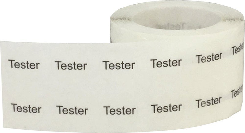 Clear Tester Stickers, 1/2 Inch Round, 1000 Labels on a Roll Clear