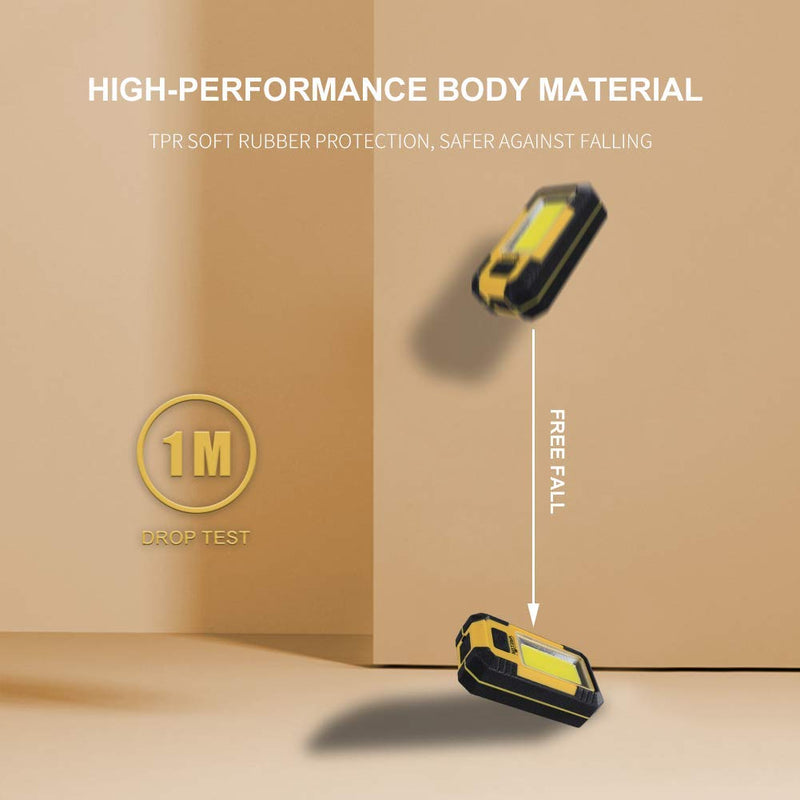 WARSUN Led Work Lights Rechargeable Magnetic Portable Work Light 30w 1200 Lumens for Camping Car Repairing (Yellow+Yellow) Yellow+Yellow