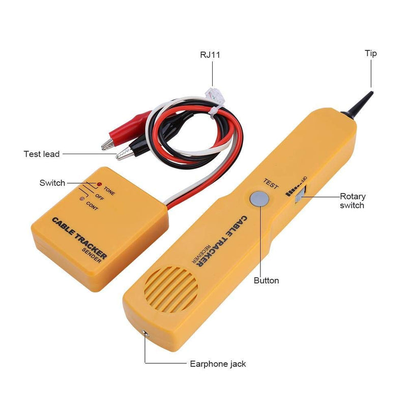 Cable Finder, Portable Network Cable Tester, Tone Generator Probe Tracer, Wire Tracker Network Tester kit