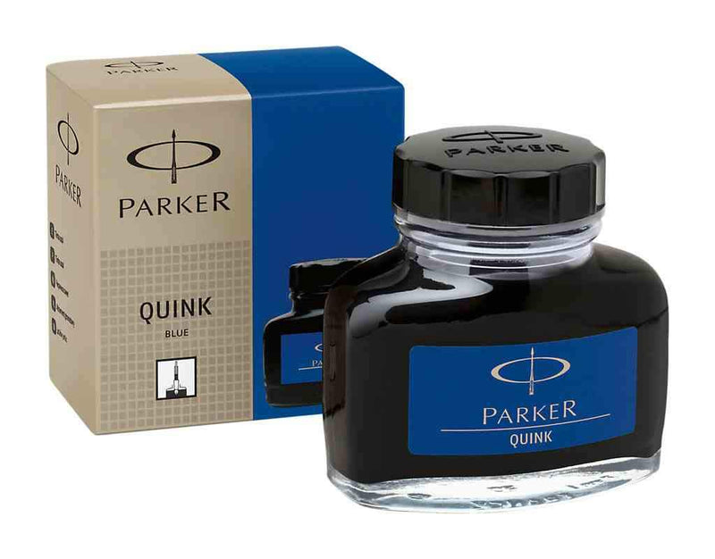 Parker Fountain Pen Liquid Bottled Quink Ink, 57 ml, in a Box - Blue