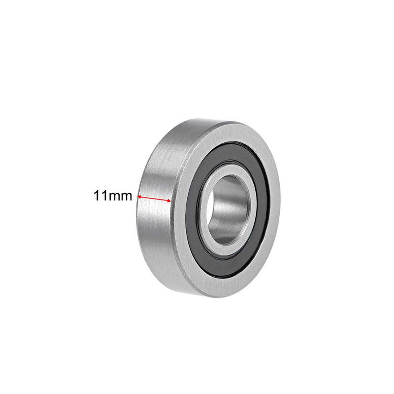 uxcell LR202-2RS/6202X1 Deep Groove Ball Bearings 15mm Inner Dia 40mm OD 11mm Bore Double Sealed Chrome Steel Z2 2pcs 15mmx40mmx11mm