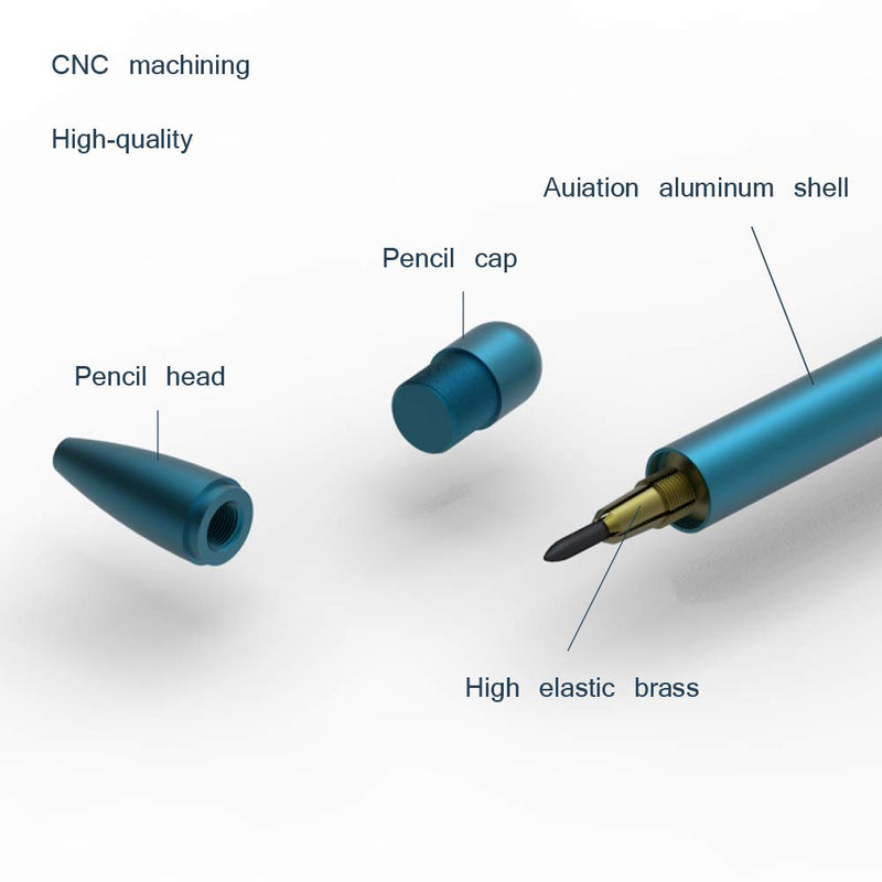 WSD Mechanical Pencil,Magnetic Control Pencil,CNC Machined,Used in Different Colors Pencil Refills, Refills Diameter2.0mm Blue