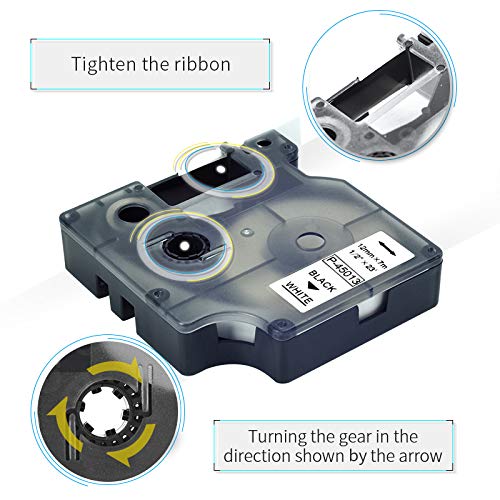 Label Orison-Replacement for Dymo D1 Labels Tape Combo Set 40913 40910 40918 40916 40917 40919 for LabelManager 160 260P 210D 450D ,9mm 3/8'' W x 23' L-6 Cartridges