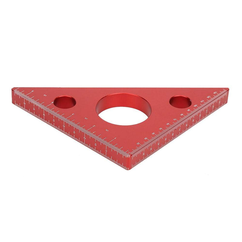 45 Degree Aluminum Alloy Angle Ruler Inch Metric, Carpentry Squares DIY Woodworking Triangle Ruler Measuring Gauging Tool for Industrial Household