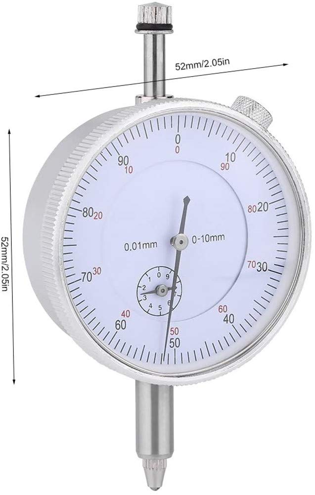Szliyands Metric Dial Indicator, 0-10mm x 0.01mm Precision Test Gauge Dial Test Measuring Instrument