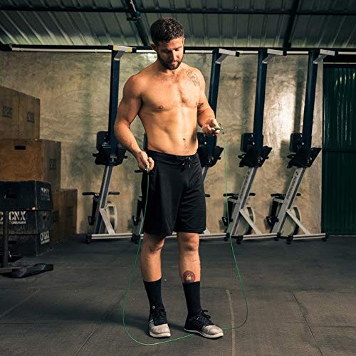 WOD Nation Speed Jump Rope - Blazing Fast Jumping Ropes - Endurance Workout for Boxing, MMA, Martial Arts or Just Staying Fit - Adjustable for Men, Women and Children black