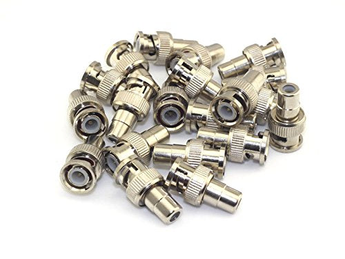 RuiLing 10 Pack RCA Female Plug to BNC Male Jack Adapters Coaxial Connector for CCTV Video