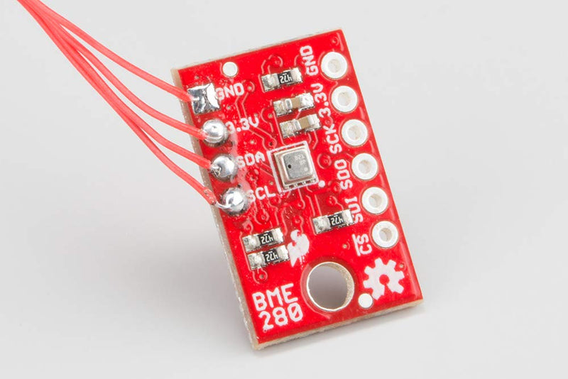 SparkFun Atmospheric Sensor Breakout - BME280 Measure Weather with Barometric pressure Relative Humidity Temperature Small Footprint I2C & SPI Communications Interface Operating Voltage 3.3V Low Power