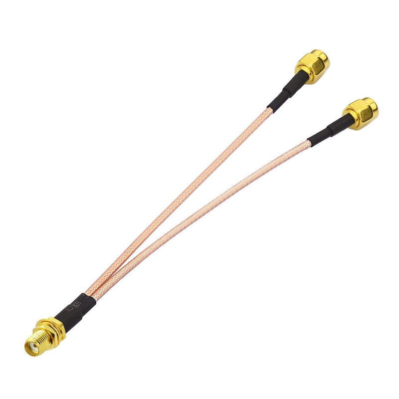Bingfu 4G LTE Antenna Adapter Splitter Cable SMA Female to Dual SMA Male Cable 15cm 6 inch Compatible with 4G LTE Wireless Router CPE Hotspot Cellular Gateway Industrial IoT Router Mobile Modem