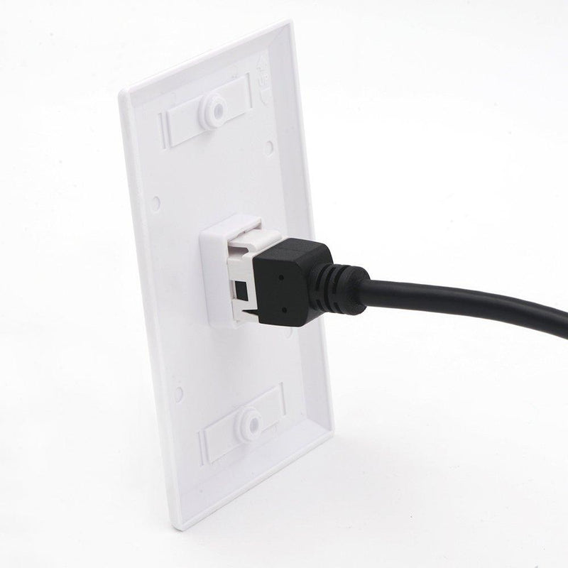 VCE 5 Pack HDMI Keystone Jack Adapter HDMI Female to Female Pigtail Extension Cable Coupler Jack-6 Inch
