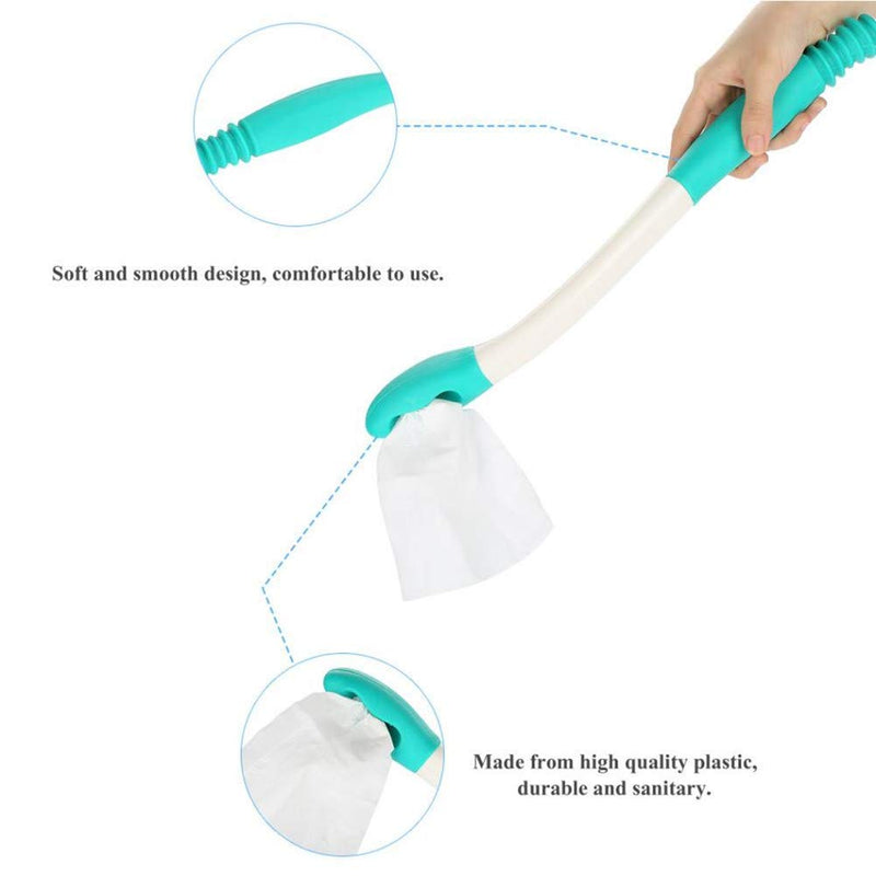 Self-Assist Toilet Mobility Aid Self Wipe Assist Tissue Holder Tool Long Reach Toilet Tissue Grip Motion Assistance Supplies 2 Pack