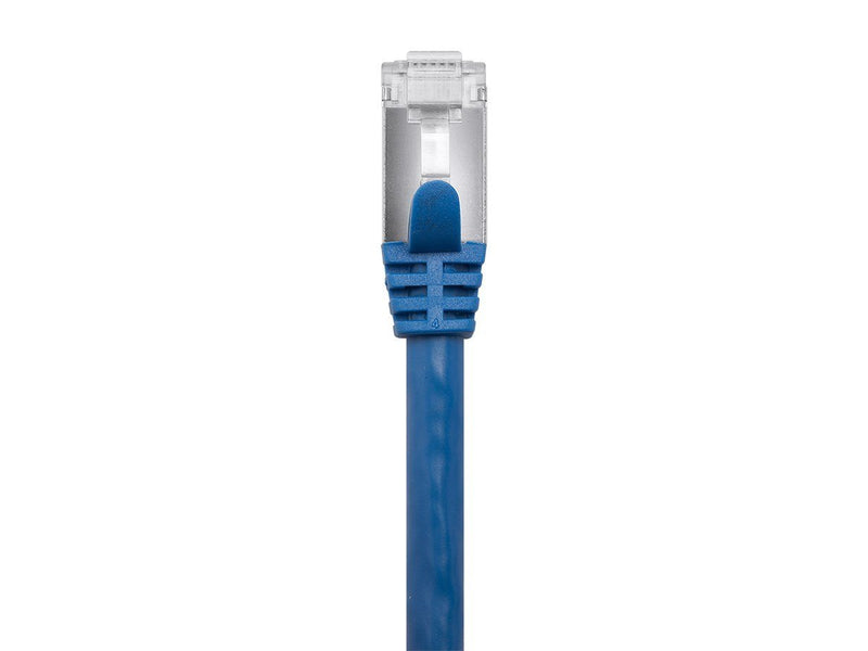 Monoprice Cat7 Ethernet Patch Cable - 5 Feet - Blue | Network Internet Cord - Flexboot RJ45 Stranded 600Mhz S/FTP CMX Pure Bare Copper Wire 26AWG - Entegrade Series 5ft